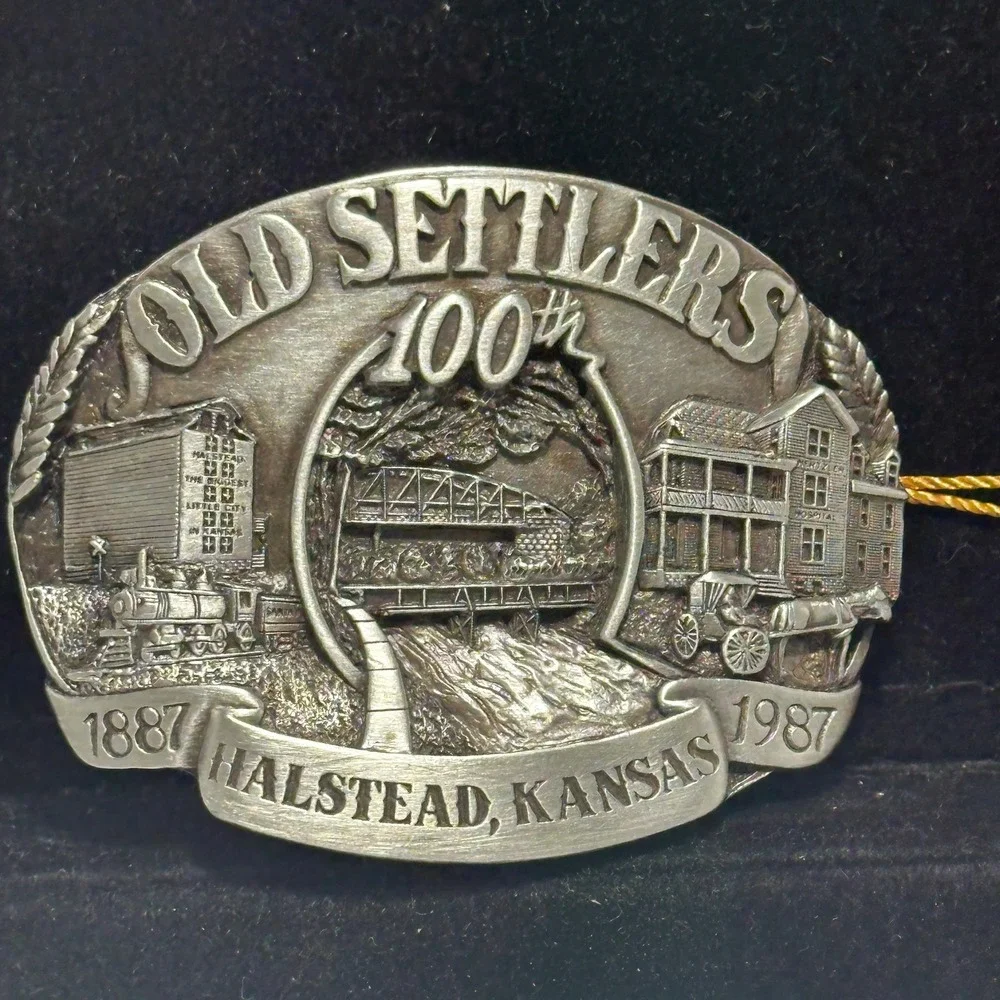 Vintage 1987 Halstead KS Old Settlers Centennial Limited Edition Buckle 77/2000